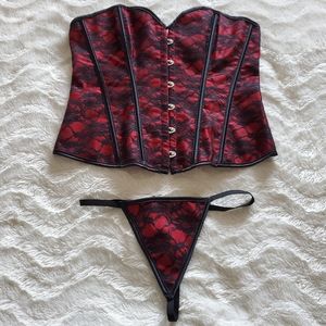 📣5 for $20!📣 SHEIN x Atheroth Red & Black Bustier M